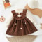 Autumn Kids Girls Princess Dress with 3D Bear Bow, Korea Style Red Spliced Sweater Dress for Toddlers