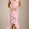 2025 Spring Summer Womens Mesh Camisole Dress with Ruffled Hem, Ruched Sleeveless Party Evening Wear in Flowy Elegant