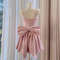 SXTHAENOO Sequins Bow Backless Sexy Mini Dress for Women, High Waist, Club Dress with Square Collar