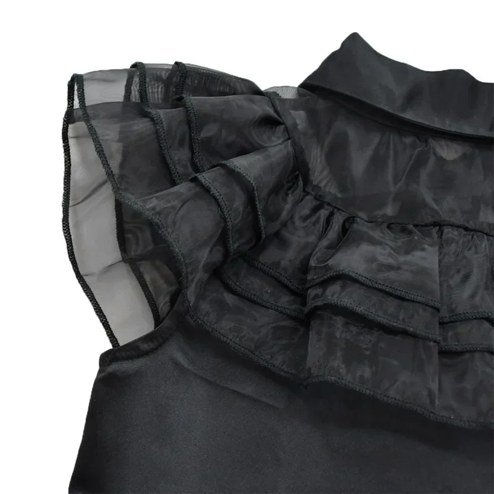 Girls Wednesday Addams Costume Complete Kit Kids Halloween Party Dress With Wig  Accessories For Co 3