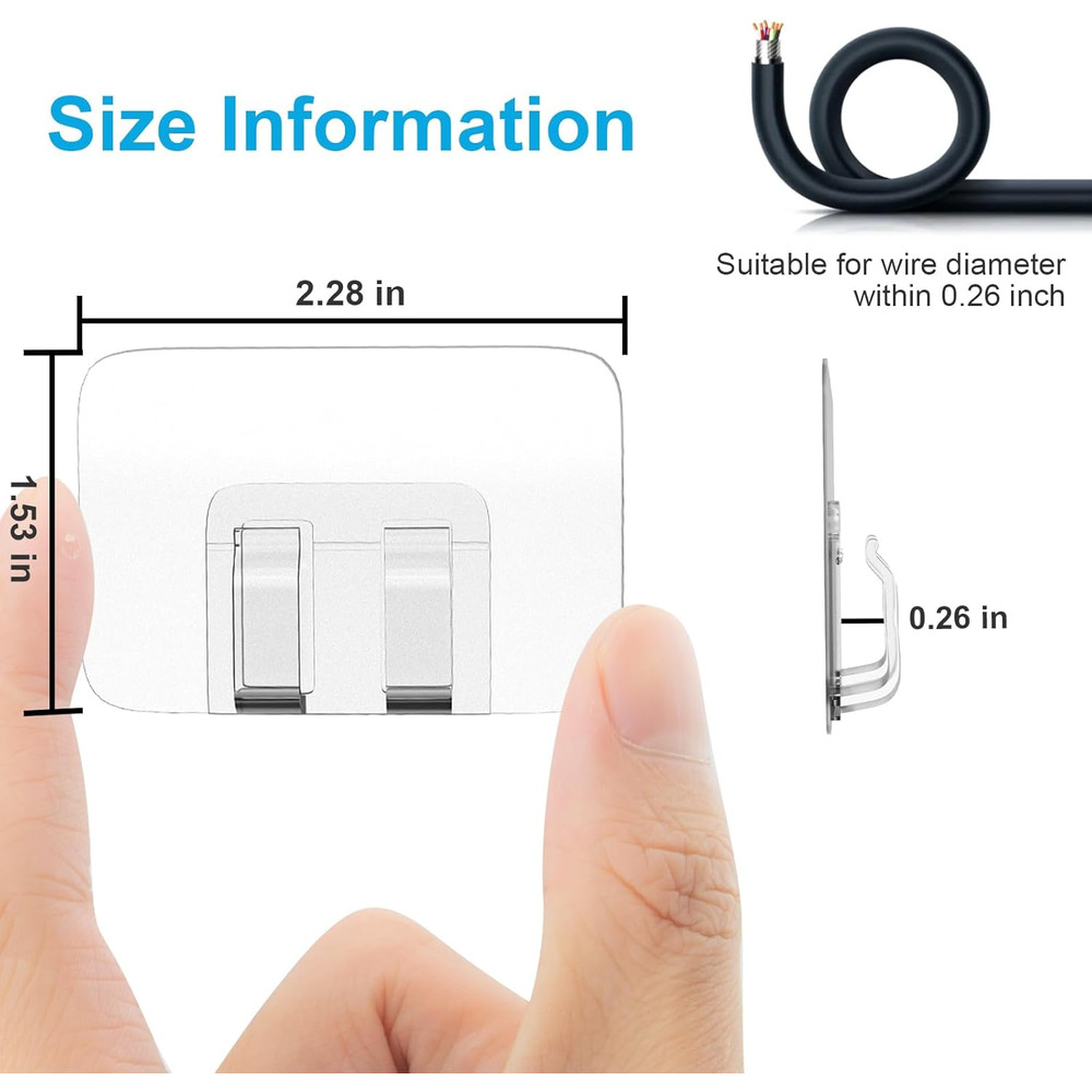 Heavy Duty Cable Clips Hooks For Hanging Christmas Lights With Waterproof Adhesive Outdoor String L 5