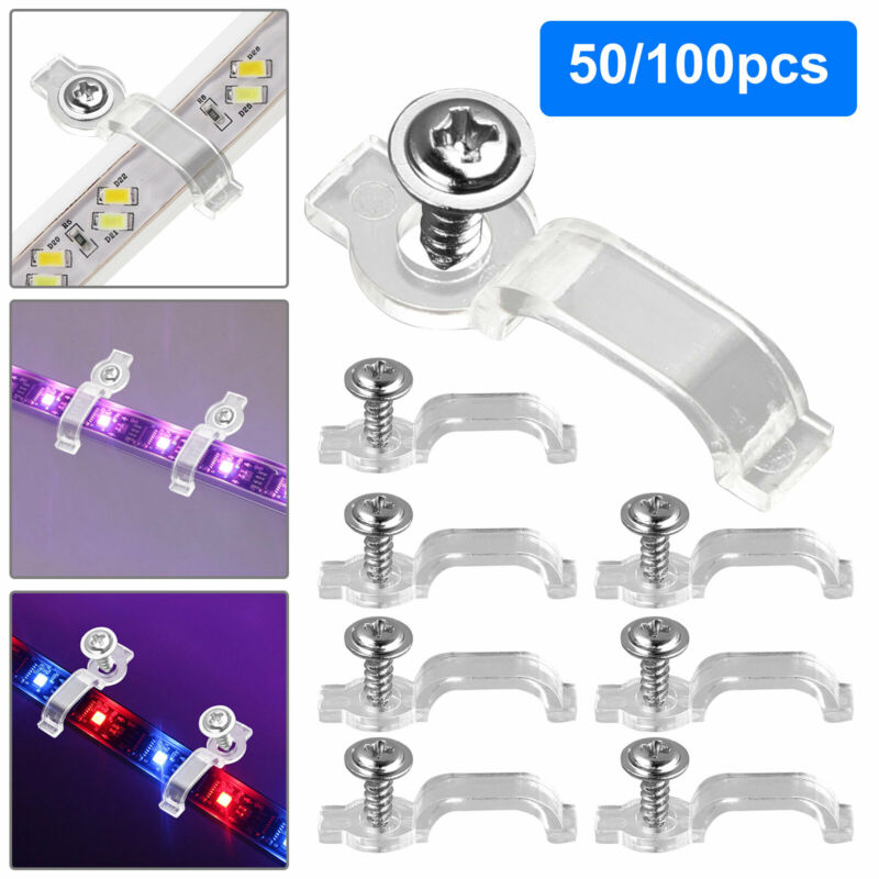 LED Strip Fixing Clips Light Holder With Screws Fixator Mount Clips For 5050 LED Strip Bar Cable Cl 0