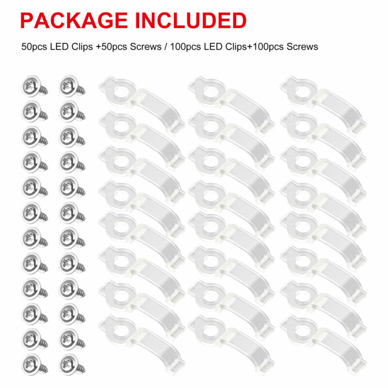 LED Strip Fixing Clips Light Holder With Screws Fixator Mount Clips For 5050 LED Strip Bar Cable Cl 2
