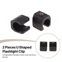 flashlight holder lamp clip 2 pieces u shaped arm mount bracket tripod clamp for light fishing lamp tripod mount