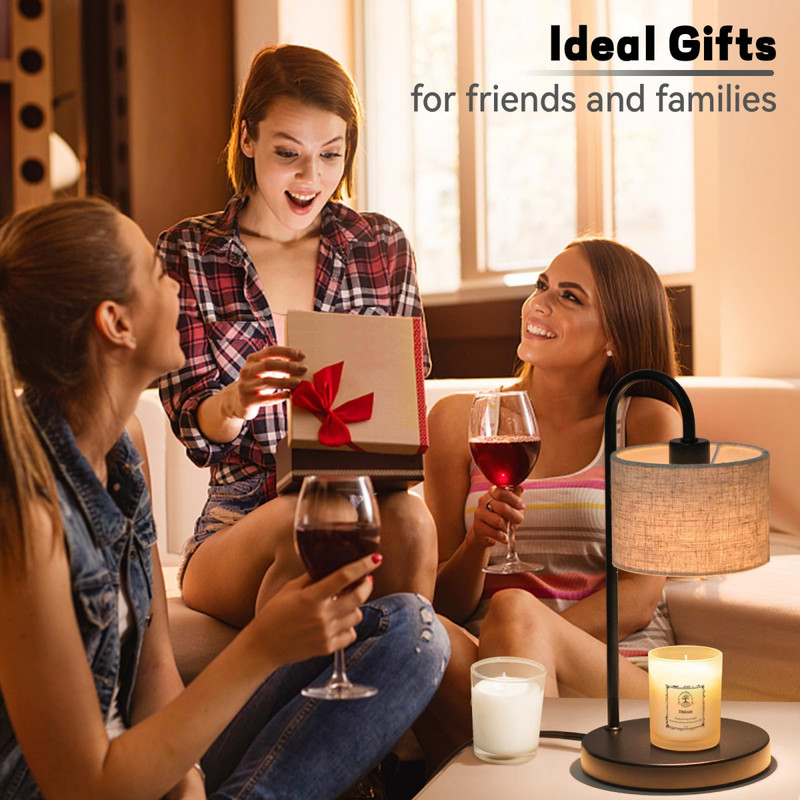 Stepless Candle Warmer Table Lamp, Dimmable Timing Function Ambient Light for Scented Candles, Home Decor Gifts