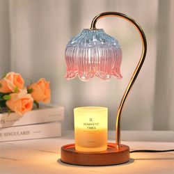 petal shape candle warmer lamp retro lamp, candle tray home decoration, aromatherapy light night light desk decor light