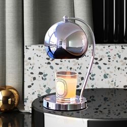 scented candle lamp apple shape wax, chrome candle warmer lamp with timer and dimmer, romantic aroma diffuser lamp