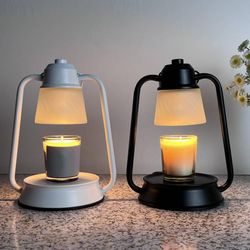 elegant metal candle melting lantern, warmer lamp with timer, high stability, safe desktop wax melting