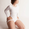 Sexy Hollow Back Bodysuit Bandage Chic Bodyshape Top for Women Summer LongSleeve Clubwear Hott