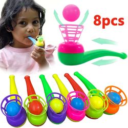 classic magic floating blow ball toys, 2 8pcs colorful plastic tube set, childrens puzzle toys, baby balance training