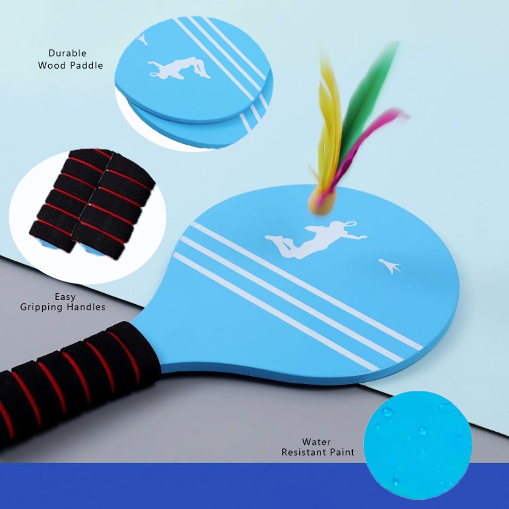 Kids Badminton Set, 2 Rackets & Birdies, Outdoor Sports Toys for Children, Family Beach Yard Games Gift for Boys & Girl