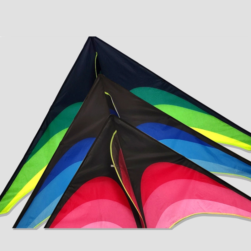 Large Delta Kite for Kids and Adults, Easy to Fly, Huge Green Design with 500cm Tail, Outdoor Toys with 100M Line