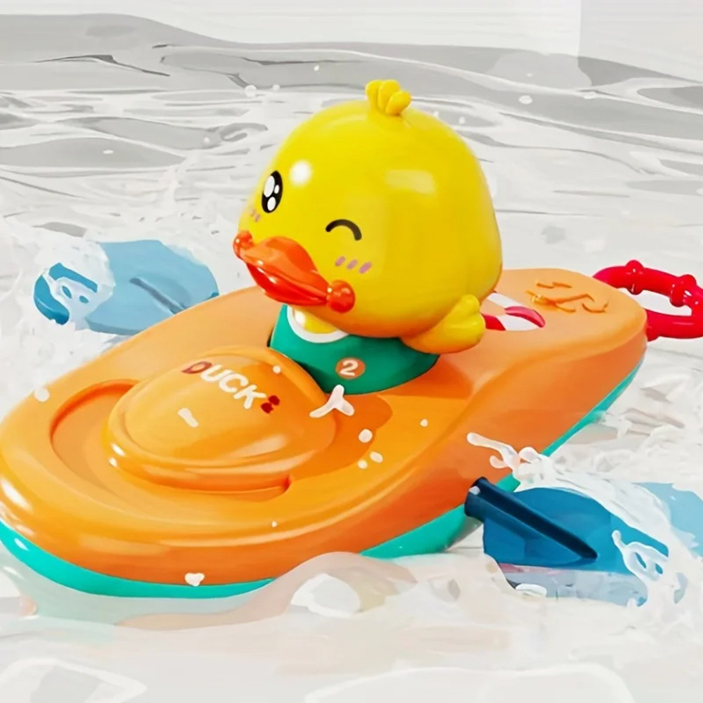 Little Yellow Duck Kayak Toy 1 Pc Swimming Pool And Bathroom Floating Duck Toy For Kids 3
