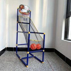 portable basketball arcade game set, for indoor and outdoor play, easy setup with air pump, ideal gift for kids, holiday