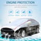 Universal Half Car Cover, Waterproof Outdoor Cover for SUV Sedan, Oxford Fabric with UV Protection, Dustproof, Snowproof