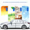 Universal Car Cover, All Weather Sunshade Half Cover, Sunblock Rain Heat Protection, Windproof Dustproof for Sedan Hatch