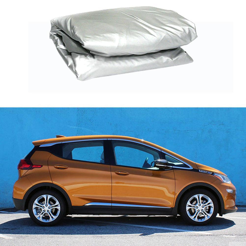 Universal Car Cover, All Weather Sunshade Half Cover, Sunblock Rain Heat Protection, Windproof Dustproof for Sedan Hatch