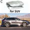 Universal Car Cover, All Weather Sunshade Half Cover, Sunblock Rain Heat Protection, Windproof Dustproof for Sedan Hatch