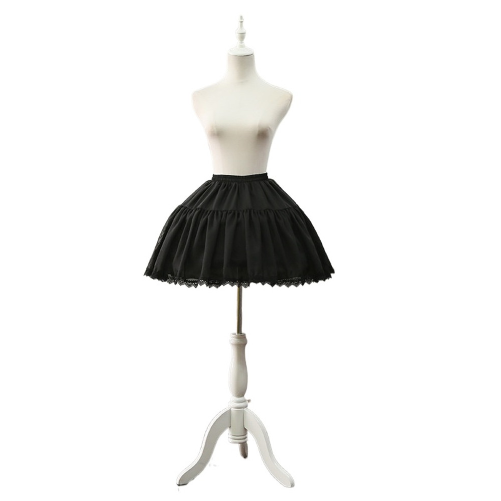 Short Ball Gown Underskirt, Lolita Petticoat for Cosplay, Rockabilly Crinoline with Two Bones, Ballet Tutu Puffy Slip
