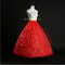 A Line Crinoline Slip, Red 4 Hoop Petticoat Underskirt, for Wedding Dress, Ball Gown, High Quality