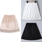 Kawaii High Waist Underskirt, Breathable JK Petticoat Slip, Anti Lighting Lace Edge Underskirt for Women, Black White