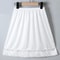 Kawaii High Waist Underskirt, Breathable JK Petticoat Slip, Anti Lighting Lace Edge Underskirt for Women, Black White