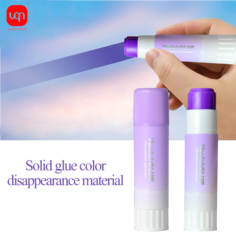 1PCS, 3PCS, 6PCS Purple Solid Glue Stick PVP Color Changing Glue, High Viscosity Student Stationery, School Supplies