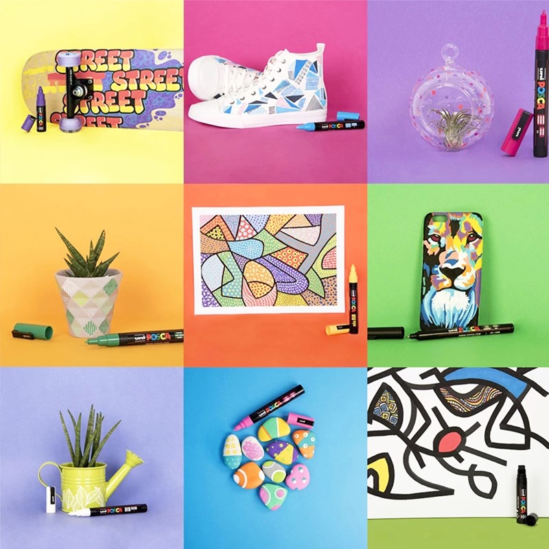 Uni Posca Acrylic Marker, PC 5M rotulador permanente, Paint Marker, POP Poster, Graffiti, Metal, Glass, Rock, Ceramics