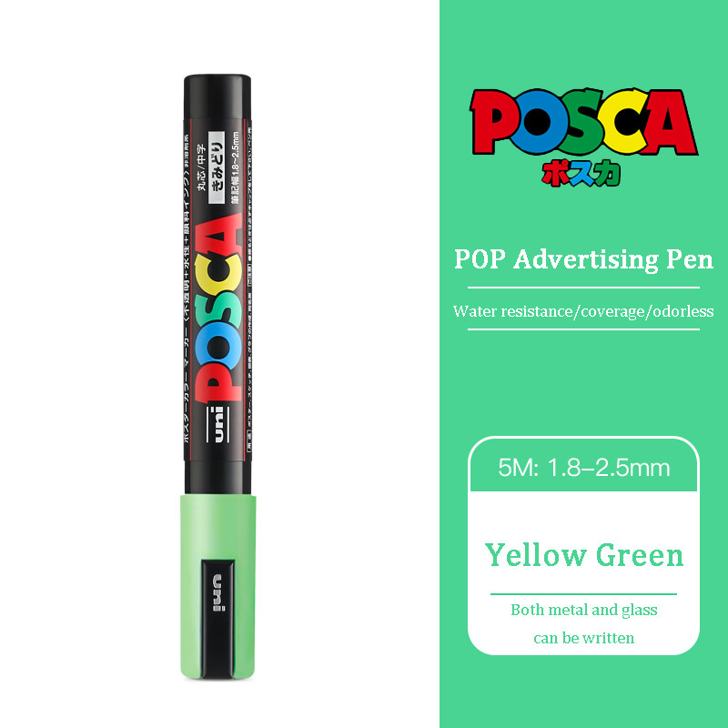 Uni Posca Acrylic Marker, PC 5M rotulador permanente, Paint Marker, POP Poster, Graffiti, Metal, Glass, Rock, Ceramics