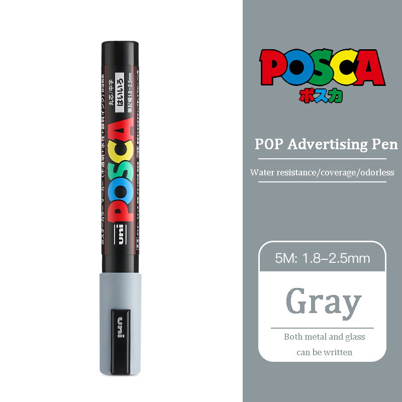 Uni Posca Acrylic Marker, PC 5M rotulador permanente, Paint Marker, POP Poster, Graffiti, Metal, Glass, Rock, Ceramics