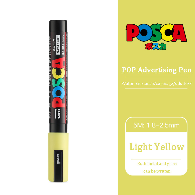 Uni Posca Acrylic Marker, PC 5M rotulador permanente, Paint Marker, POP Poster, Graffiti, Metal, Glass, Rock, Ceramics
