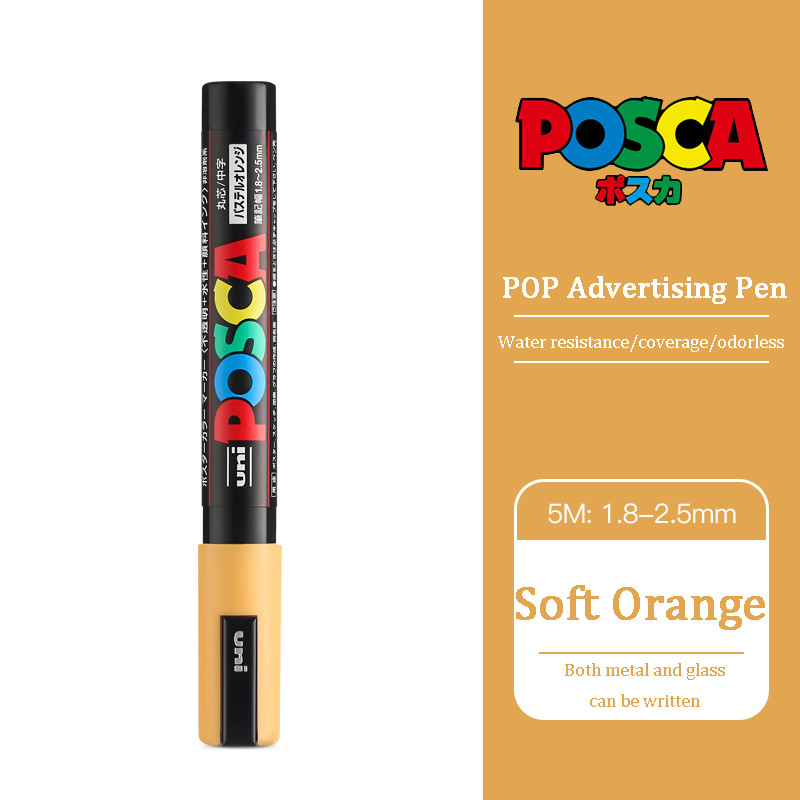 Uni Posca Acrylic Marker, PC 5M rotulador permanente, Paint Marker, POP Poster, Graffiti, Metal, Glass, Rock, Ceramics