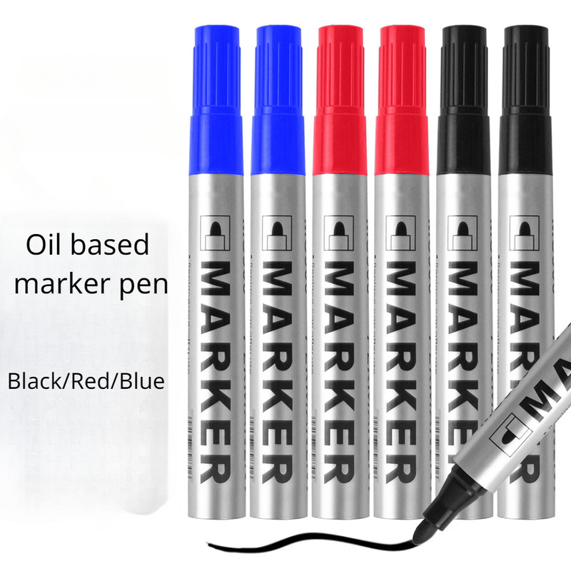 Permanent Art Marker Pen Fine Point Waterproof Ink ThinCrude Color Marker Pens Black Blue Red Ink 2 0