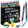Acrylic Dual Tip Marker Colors Waterproof Art Painting Supplies School Graffiti Drawing Markers 0