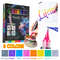 8 Colors Metallic Glitter Paint Pens Set Soft Brush Pen for Rock Painting Ceramic Glass Wood Drawing