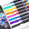 8 Colors Metallic Glitter Paint Pens Set Soft Brush Pen for Rock Painting Ceramic Glass Wood Drawing