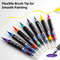 8 Colors Metallic Glitter Paint Pens Set Soft Brush Pen for Rock Painting Ceramic Glass Wood Drawing