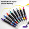8 Colors Metallic Glitter Paint Pens Set Soft Brush Pen for Rock Painting Ceramic Glass Wood Drawing