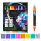 8 Colors Metallic Glitter Paint Pens Set Soft Brush Pen for Rock Painting Ceramic Glass Wood Drawing