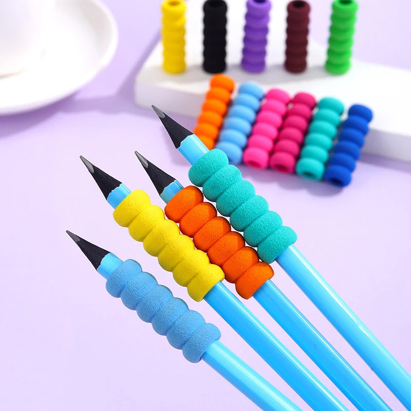 Cute Soft Cushioning Foam Pencil Case, Portable Touch Pen Handle Anti Scratch Protective Case, 12pcs Random Color