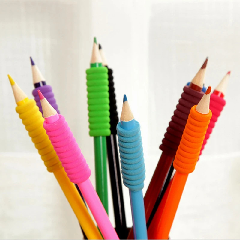 Cute Soft Cushioning Foam Pencil Case, Portable Touch Pen Handle Anti Scratch Protective Case, 12pcs Random Color