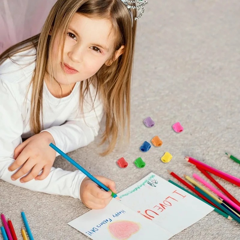 Universal Ergonomic Writing Corrector Grip for Kids, 10pcs Handwriting Aid Pen Holder