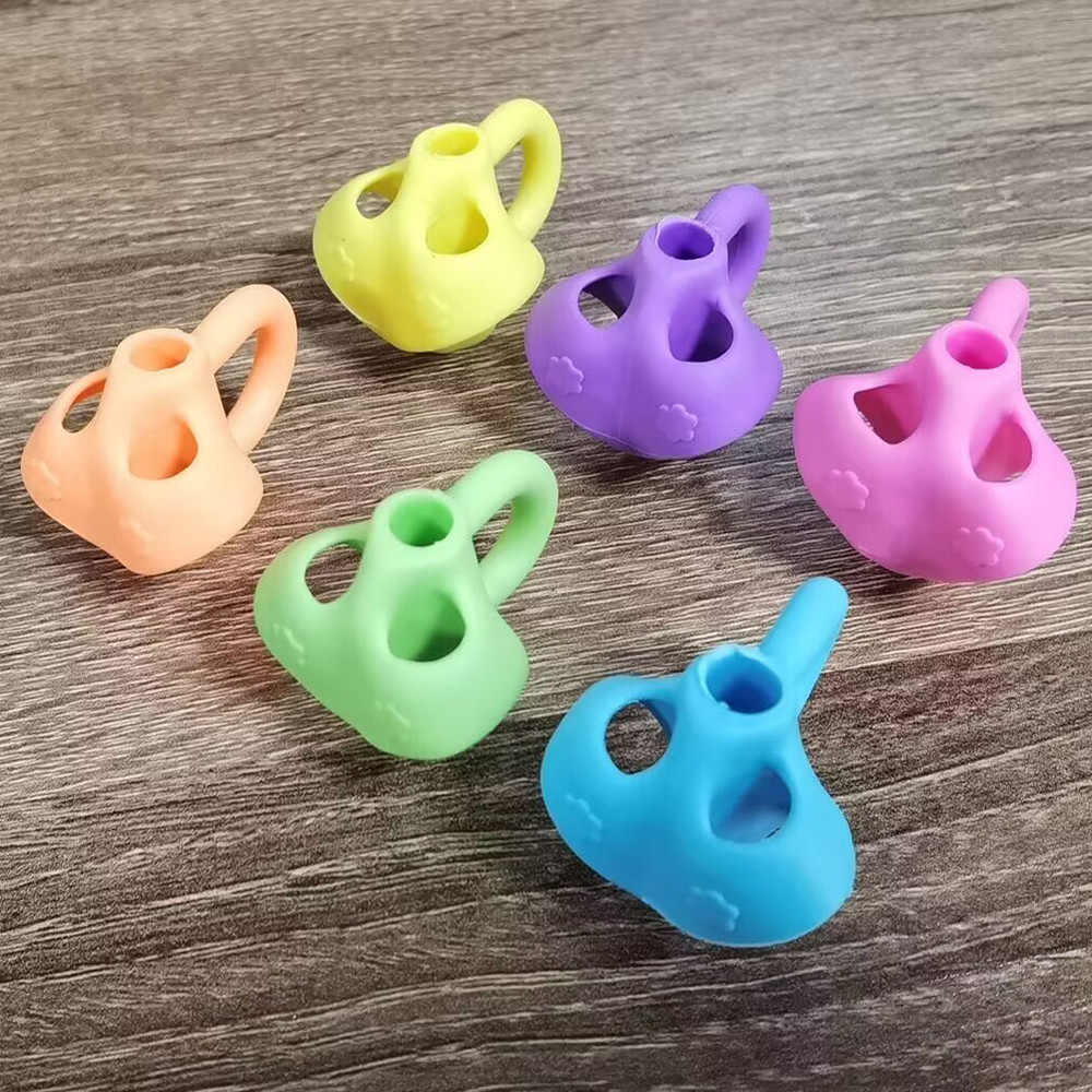 10 Pcs Silicone Three Finger Pen Grip Student Writing Posture Corrector, School Stationery Pen Holder
