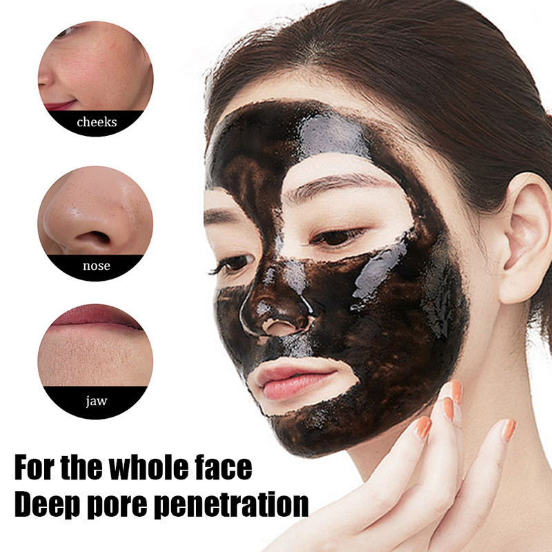 Deep Purifying Black Mask with Bamboo Carbon, Viral Pore Minimizing Effect for Clear Skin