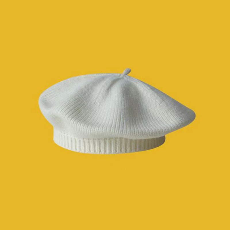 Fashion Cute Baby Knitted Beret Hat Solid Color Winter Cap For Kids Autumn Outdoor Bonnet Accessor 3
