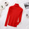 Winter Women Long Sleeve Knitted Sweater Soft Warm Fold Over Turtleneck Ribbed Pullover Jumper Fem 5