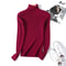 Winter Women Long Sleeve Knitted Sweater Soft Warm Fold Over Turtleneck Ribbed Pullover Jumper Fem 7