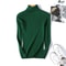 Winter Women Long Sleeve Knitted Sweater Soft Warm Fold Over Turtleneck Ribbed Pullover Jumper Fem 11
