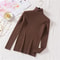 Winter Women Long Sleeve Knitted Sweater Soft Warm Fold Over Turtleneck Ribbed Pullover Jumper Fem 16