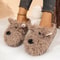 Cartoon Puppy Slippers For Women Winter Warm Fluffy Fur Indoor Mules With Thick Bottom Cozy Plush H 3